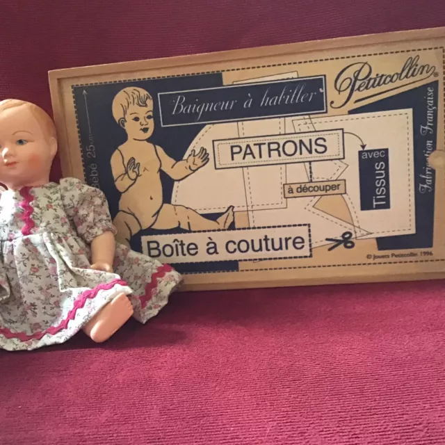 Vintage Petitcollin Doll From 1996 With Original Wooden Box