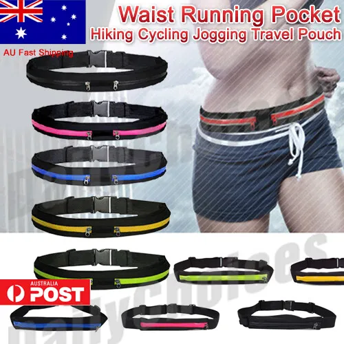 Waist Running Zip Belt Lycra Bum Bag Pocket Hiking Cycling Jogging Cycling Pouch