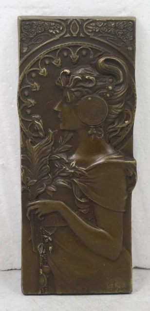 Tapisserie Murale Alphonse Mucha – Art Nouveau – Fleur Et Belle Dame – 20 X 28 Pouces – NEUF