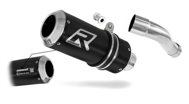 DOMINATOR Terminale di Scarico Marmitta Silenziatore GP1 compatibile con YZF R6 1999-2002