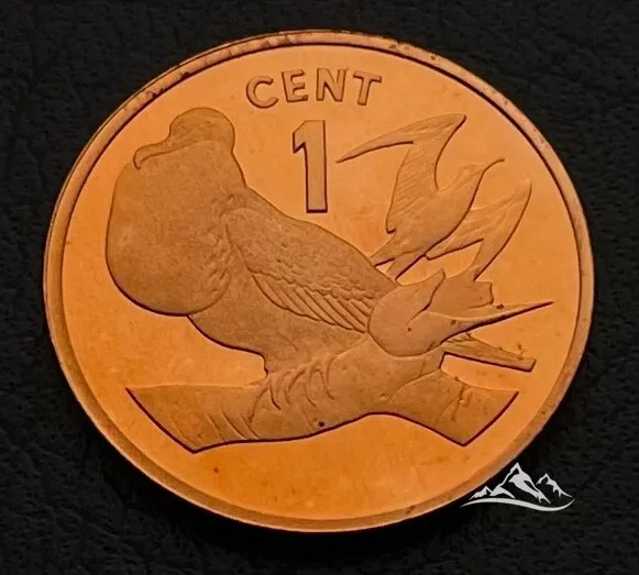 Kiribati Gilbert Islands 1 cent coin 1979 Proof. KM #1. Frigate bird. Animals