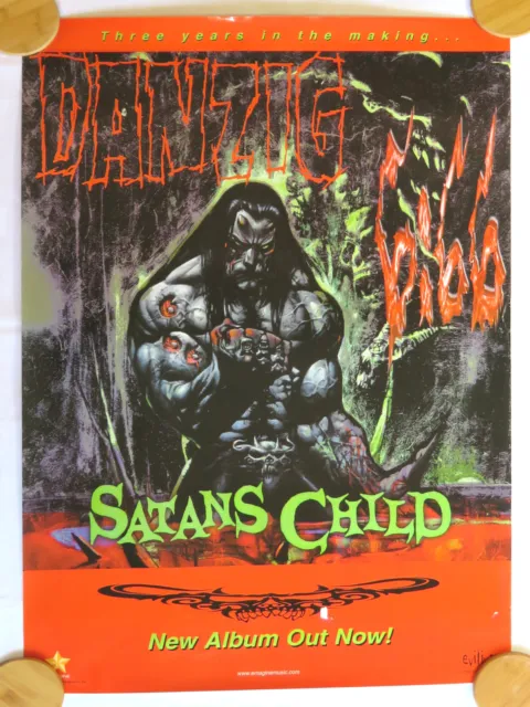Danzig Satans Child Poster 1999 LP Art Evillive Label Glenn Misfits Samhain