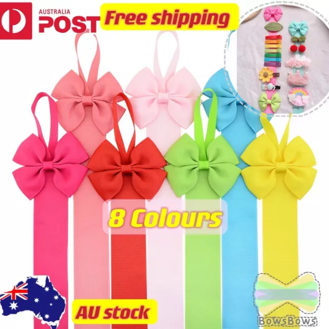 Bow Holder Organiser for 4" - 8"👗Jojo Style BellaBow 💖Hair Clip, PASTEL Rainbo