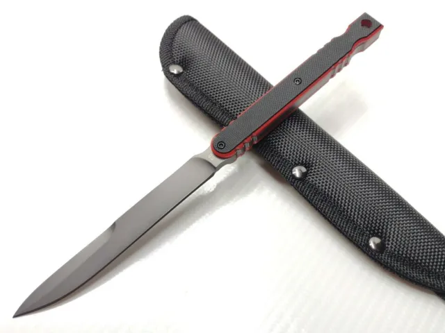 Slim Design Self Defense Spike Shiv Full Tang Fixed Blade Knife G10 Handle EDC