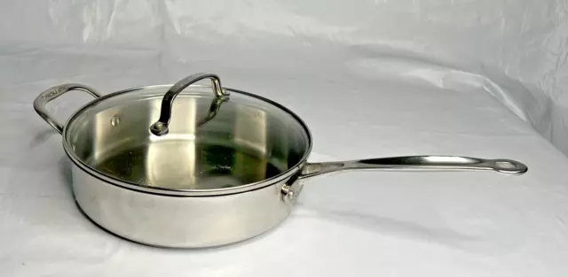 Cuisinart 3 QT Skillet Fry Pan Stainless #7333-24HN  w/  Lid