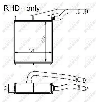 NRF Wärmetauscher, Innenraumheizung  für FORD