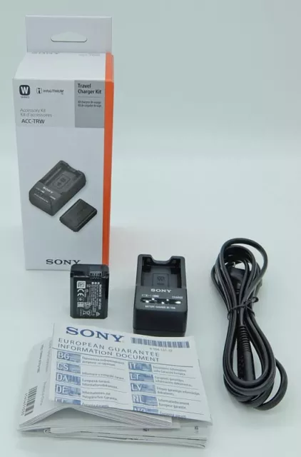 SONY chargeur ACC-TRW + NP-FW50 pour Alpha 7, 5000, 6000, 6300 et Nex