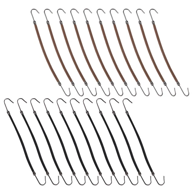 20 piezas ganchos cola de caballo hilo de goma clips herramientas flexibles cola de caballo correas de fijación