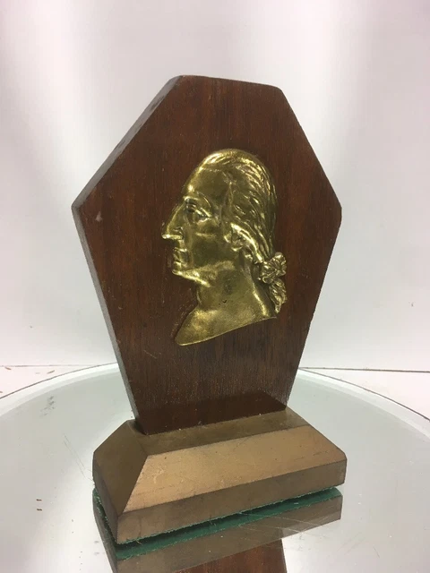 VTG Brass Bronze Bust of GEORGE WASHINGTON Door Stop Statue Bookend