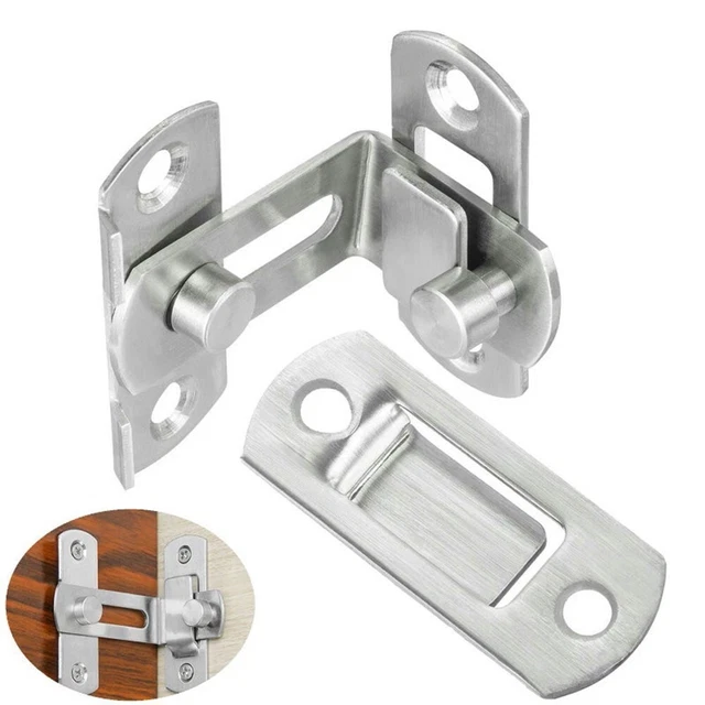 Easy to Use Right Angle Door Latch Buckle Hasp with Sliding Lock Barrel Bolt
