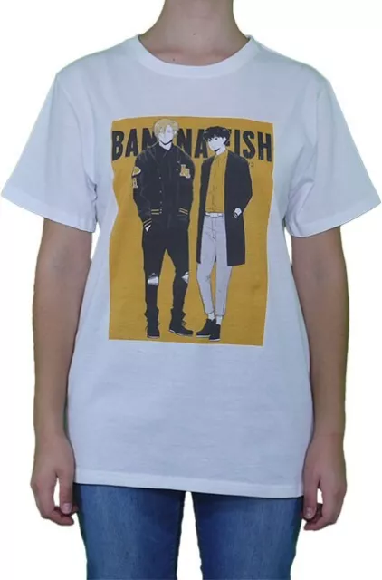 t-shirt animé Banana Fish blanc taille M - 100% coton