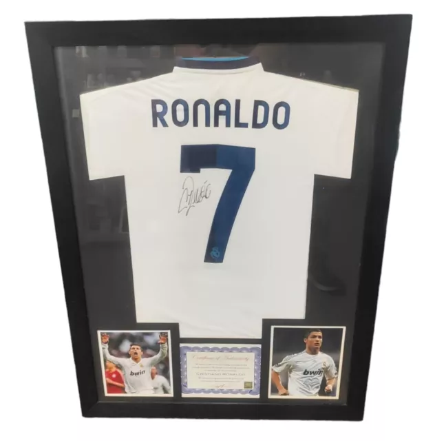 Signed and Framed Ronaldo Shirt