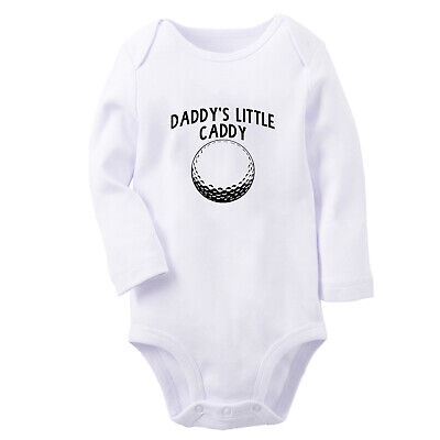 Daddy's Little Caddy Funny Baby Bodysuits Newborn Rompers Infant Long Jumpsuits