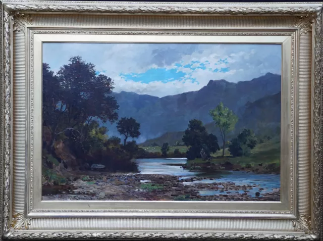 John Blake Macdonald Scottish Victorian Art River Garry Landscape Oil Painting