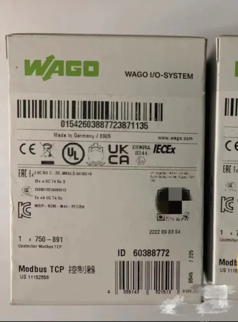 1PC WAGO 750-891 controller module