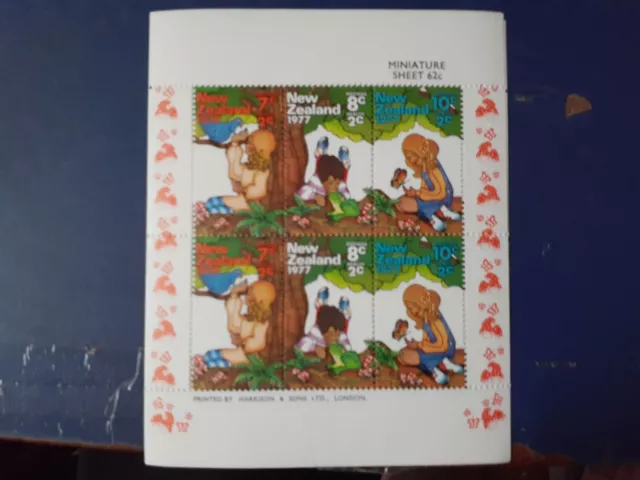 New Zealand 1977 SG1152 Children Animals health MS MNH