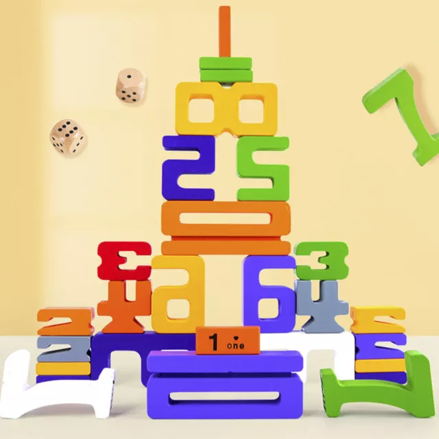 Number Building Blocks Toddlers Wooden Number Stacking Blocks Math Blocks qrURF
