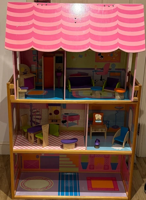 LARGE COSTCO KIDCRAFT Dolls House c2006 Wooden with solid Wooden