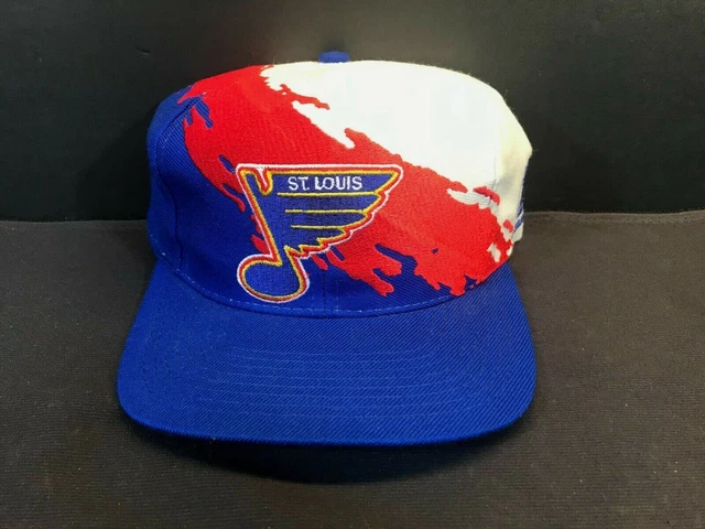 St. Louis Blues Vintage 90's Logo Athletic Splash Snapback Cap Hat