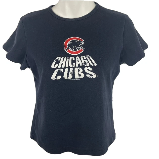 Chicago Cubs Tee T Shirt / Girl’s (M) Blue 5th & Ocean 100% Cotton