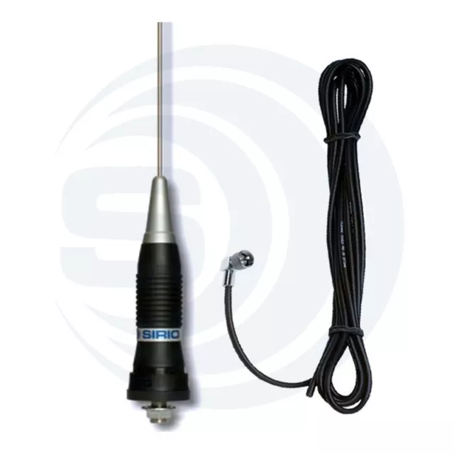 Antena CB 27 MHZ SIRIO AS-145 / AS-145N COMPLETA para vehículo