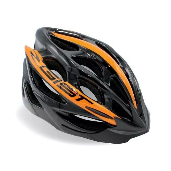 Casco Bici Ciclismo Gist Faster Nero Arancio Unisex Con Rete Anti Insetti