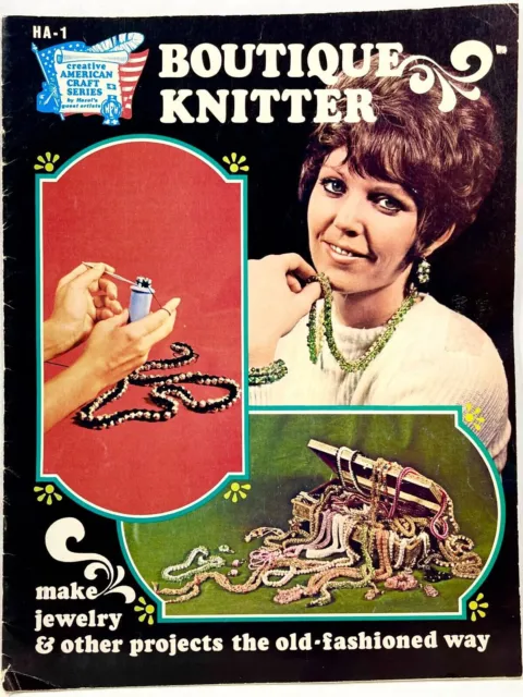 HPH Boutique Knitter HA1 1972 tejido elegante libro de patrones de cuentas vintage 12412