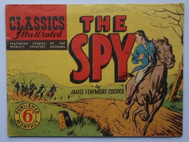 Classics Illustrated comic c1949 - The Spy (Australian) GD