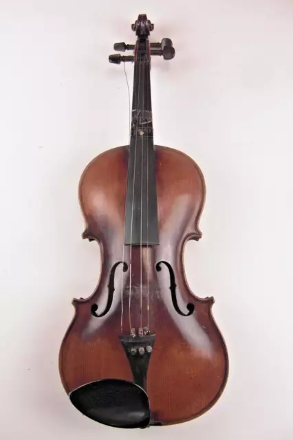 alte 4/4 Geige Zettel Anton Hüller Graslitz unrestauriert old german violin