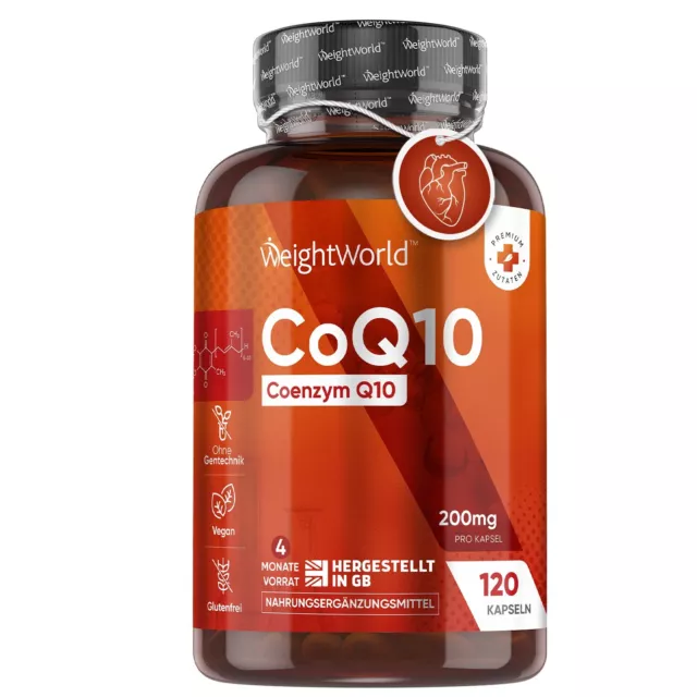 Coenzyme Q10 - 120 Kapseln - Herzgesundheit - für Frauen & Männer - pflanzlich