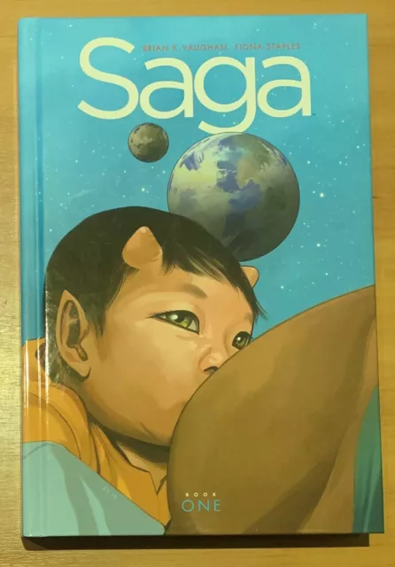 Saga Book One By Brian K Vaughan Hardcover Free Shipping