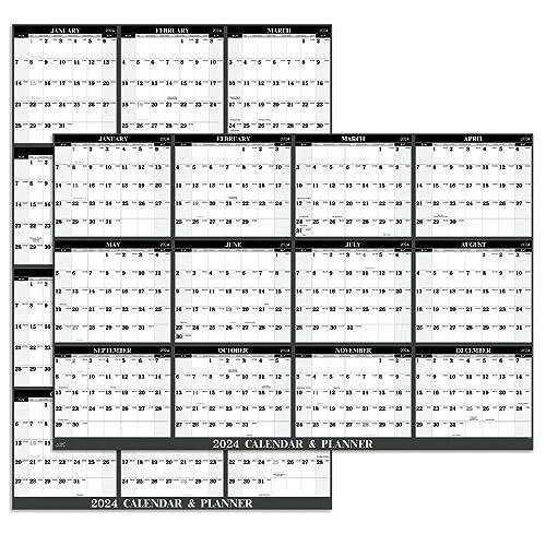 DRY ERASE CALENDAR 2024 Jan. 2024 Dec.2024, Yearly Wall Calendar