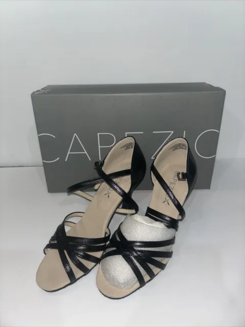 Capezio Woman 2.5” Heel Dance Shoe Rosa 7M #SD02 Black New In Box NIB