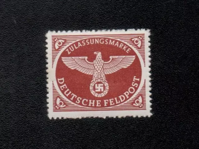 Deutsches Reich Zulassungsmarke Feldpost 2.WK Mi.2  postfrisch *BM812