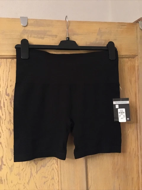 Pantaloncini da ginnastica/yoga neri da donna medium (12-14) nuovi con etichette
