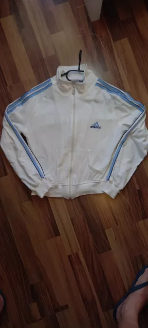 Felpa Adidas Donna Bianca Donna Cerniera Intera Taglia Media