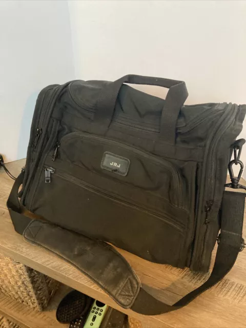 Tumi Alpha Duffle Carry-On Overnight Bag Black Ballistic Nylon 221D3