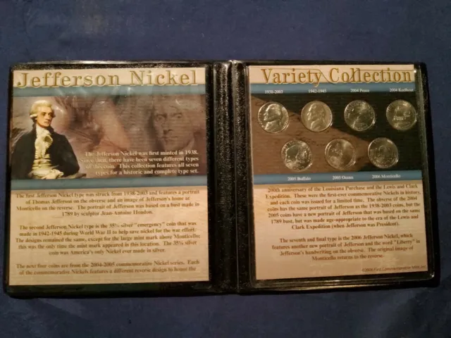 Jefferson Nickel Variety Collection First Commemorative Mint