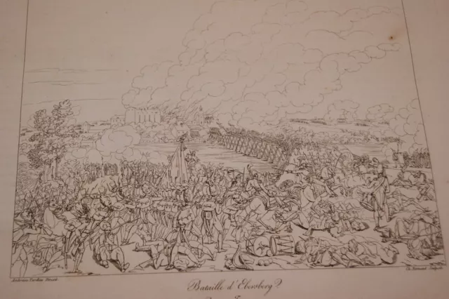 Gravure Sur Cuivre Napoleon Bataille D'ebersberg 1822 Tardieu Taunay