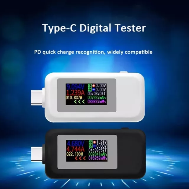 Type-C Power Meter Testers USB Current Voltage Detector Voltmeter Ammeter Tester