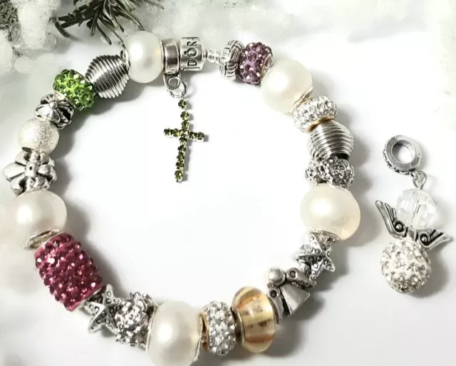 Original Pandora  Armband Silber 925 mit European Charms Beads  Santa