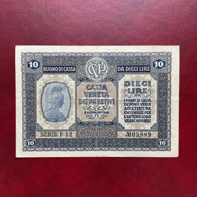 Italie ITALY Billet 10 LIRE 1918 Veneta Dei Prestiti Série F.42