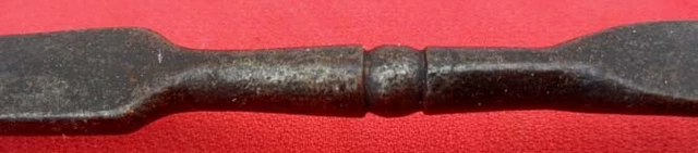 Antique 19th C Hand Forged Wrought Iron Roasting Fork Fireplace Hearth Unique F1 3