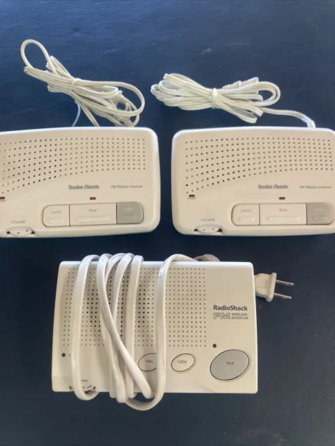 Radio Shack 43-491 & 43-486  FM Wireless Intercom Set Of 3 Works!