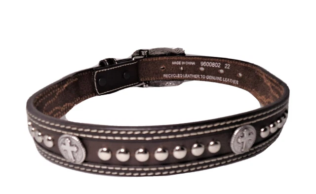 Boys Cavenders Belt Coffee Brown Western Tooled Belt Width 1.2inches Size 22