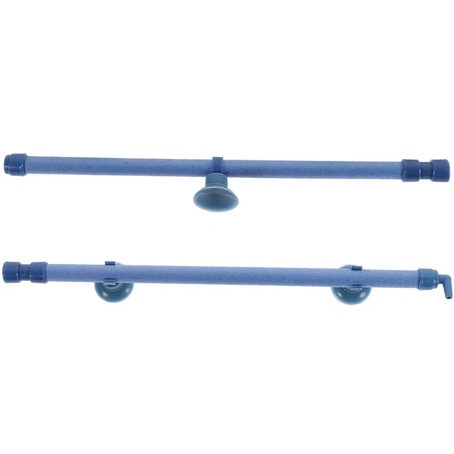 2 pcs 18Inches Fish Tank Aquarium Bubble Wall Air Stone Tube with Suction Cup