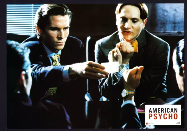 AMERICAN PSYCHO Original Movie Lobby Card Poster Christian Bale Cult Horror