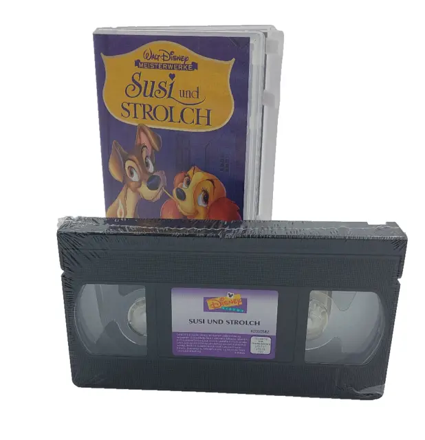 Neu VHS Kasette Walt Disnep Meisterwerke Susi und Strolch Exlusiv 400 00582