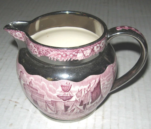 Wedgwood Ferrara of Etruria Barlaston Purple & Silver Creamer