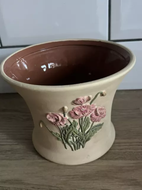 Vintage Summer flowers: August Cream Plant Pot Holder by Past Times Cottage